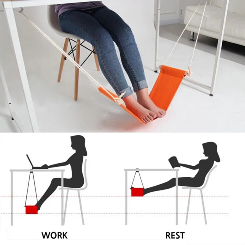 Under Desk Hammock - Ayarlanabilir Polyester Ayak Hamağı - Taşınabilir