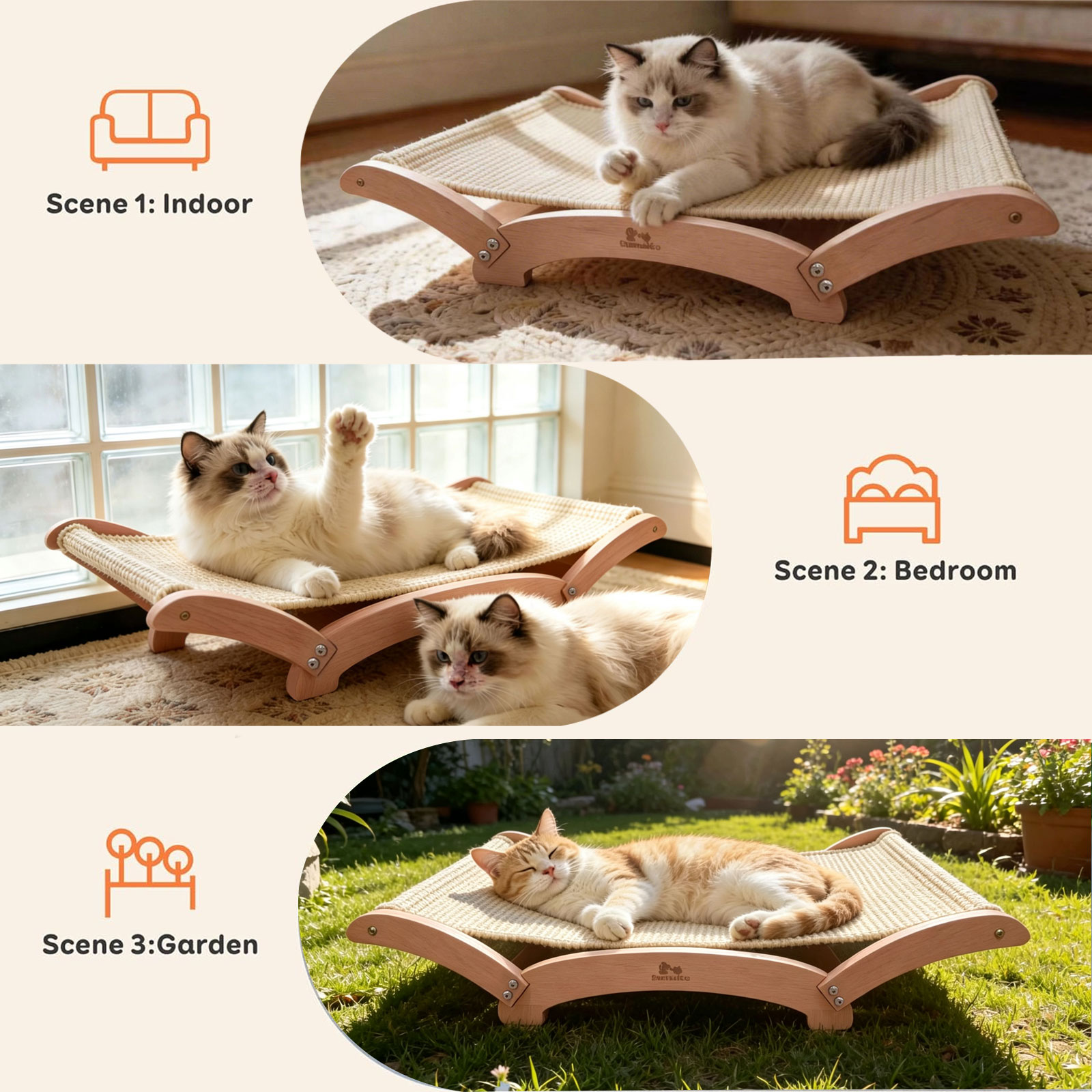 İç Mekan Kedileri İçin Sisal K - Under Desk Hammock incelemesi ve fiyatı